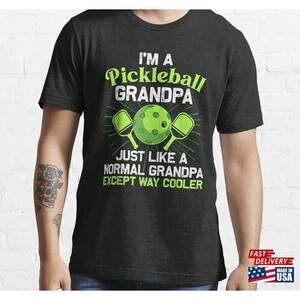 Funny Grandpa Pickleball Gift For Men Grandfather Papa Daddy Tshirt Unisex
